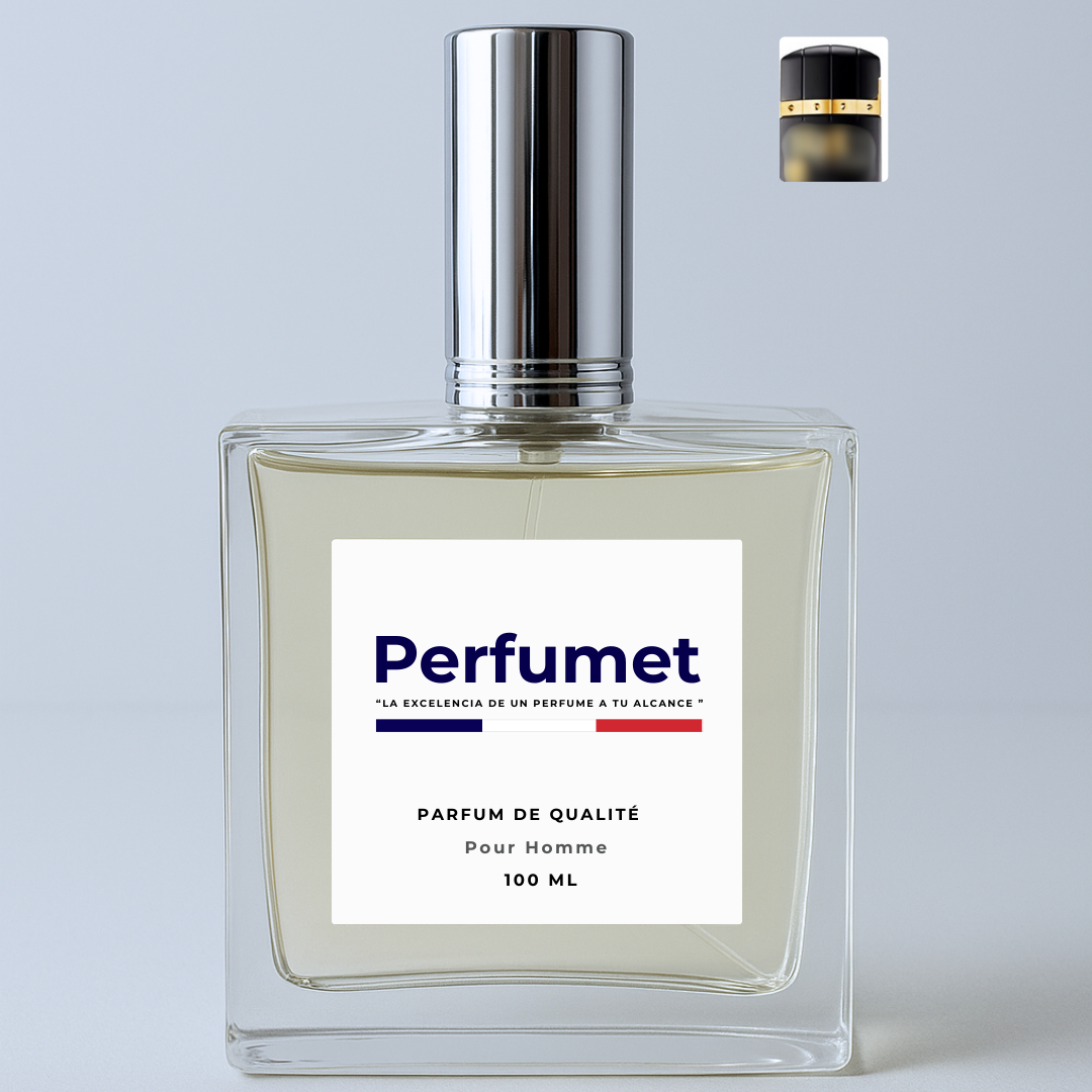 Exceso oscuro  Inspiración: Basado en Paco Rabanne Black XS L'Exces para hombre.